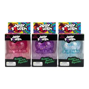 KIDGENIUS Jellyfish Squeeze Stress Ball Squishies - Soft FX Sensory Toy Squishy, Portable Quiet Design, Leak-Proof Durable Build, Dual Sensory Calming Tool, Anxiety Fidgets for Kids with ADHD, Autism, Stress Relief