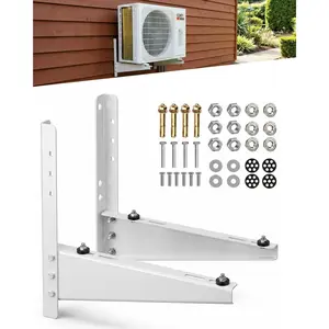 Mini Split Wall Mounting Bracket with Leveler, Heavy Duty Mini Split Brackets for Outside 9000 to 18000 BTU, Max 330 Lb Capacity Fits  Walls Brick Walls