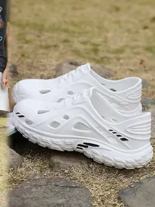 New Fashion Breathable Garden Shoes, Summer Couple Sandals, Anti-Slip Thick Sole Men's Sandals, Outdoor Toe Beach Shoes for Men