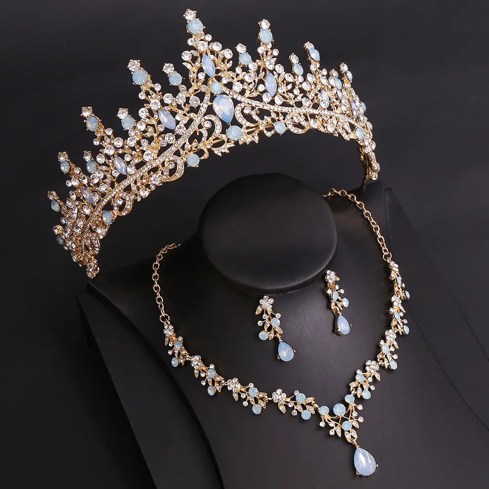 Tiaras and Crowns Set for Women Earrings Necklace Wedding Rhinestone Crystal Bridal Sets Costume Birthday Party Prom Gifts Tiaras and Crowns Set for Women Earrings Necklace Wedding Rhinestone Crystal Bridal Sets Costume Birthday Party Prom Gifts