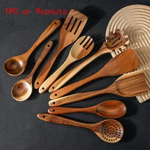 Wooden Cooking Utensils Set, Wooden Spoon, Wooden Spatulas, Spoons Set, Natural Acacia Wood Kitchen Tools, Eco-Friendly Non-Stick Cookware Accessories, Handcrafted Durable Design