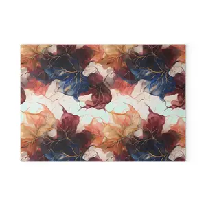Vintage Autumn Leaves Glass Cutting Board