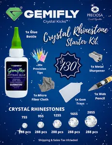 GEMIFLY DIY Crystal Rhinestone Starter Kit - CRYSTAL