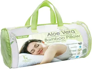 Aloe Vera Bamboo Pillow Queen Size Memory Foam Cooling Gel Pillow