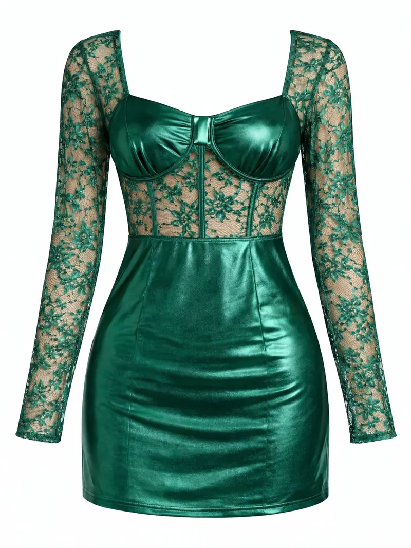 emerald green lace dress - TikTok Shop emerald green lace dress - TikTok Shop