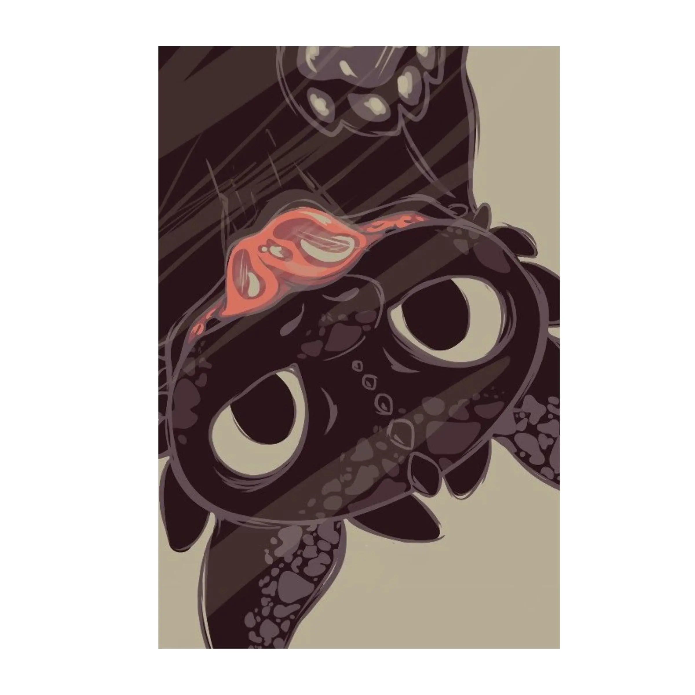Toothless Toothless Funny Expressions Poster, Cute How to Train Your Dragon Meme Wall Art, Night Fury  Fan Art Print