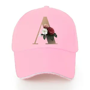 Letter & Flower Design Baseball Cap, 1 Count Breathable Adjustable Baseball Cap, Fashionable Hat for Men & Women for Casual Daily Wear Outdoor Sports