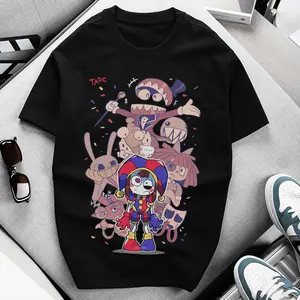 TADC Jester Graphic Tee in Oversized Streetwear Style | Bold Cartoon Print for Circus Casual Top Vintage Heavyweight Crew Neck Womenswear Everyday