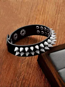 Women's Punk Rock PU Leather Spike Bracelet, Single or Multi-Row Design, Trendy Hip Hop Street Style Jewelry, Daily Wear, Parties, Travel, Gifts