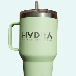 Straw Mug Hydra x Yeti - 35oz - Reusable Drinkware Cup Insulated Stainless Steel - Dishwasher Safe- With Handle