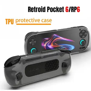 Summervibes Transparent TPU Protective Cover for Retroid Pocket 6 RP6 Handheld Game Console Accessories, Drop-Proof Anti-Scratch Anti-Dust Anti-Slip Soft Shell with Precise Cutouts, Slim Fit Protective Grip Case