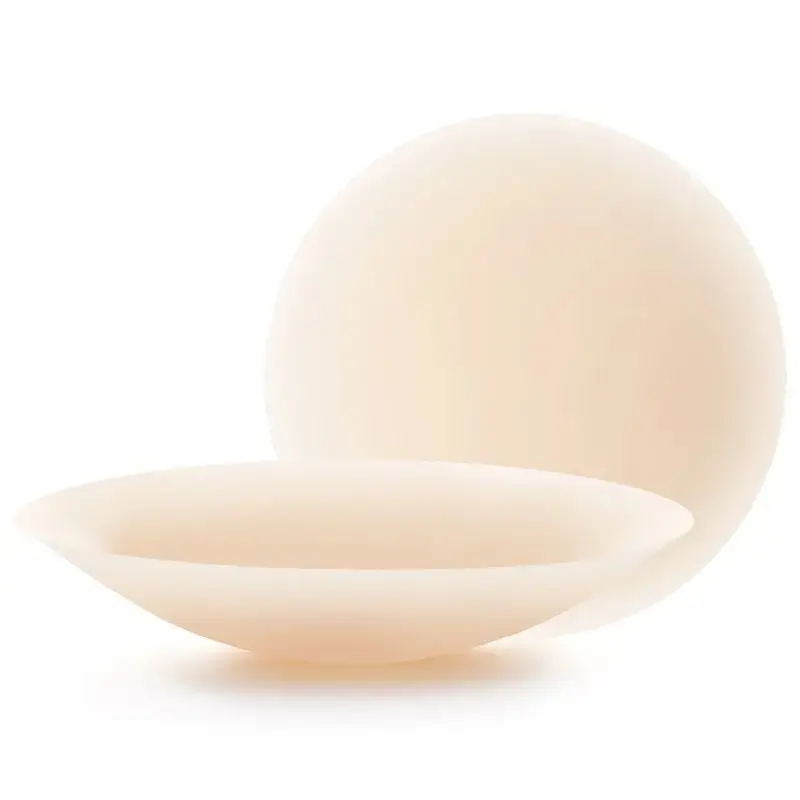 Women's Adhesive Nip Covers - Sticky Silicone Pasties, Flat Nude Bra Inserts & Padding, Reusable Seamless Comfortable Camisole Backless Sheer Bathing Accessories with All-Day Hold, Gym/Beach