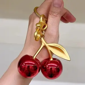 Cherry Design Keychain, 1 Count Cute Charming Keychain for Women & Girls, Fashion Accessories for Bag Decoration, Trendy All-match & Exquisite Keychain for Birthday Gift