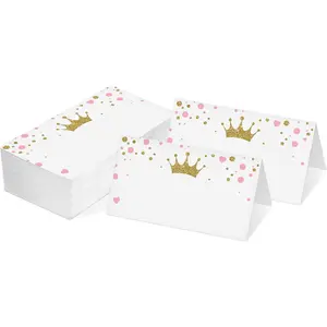 Princess Place Cards Tent Style Cards - 25 Cards per Pack - Princess Party Supplies Decorations