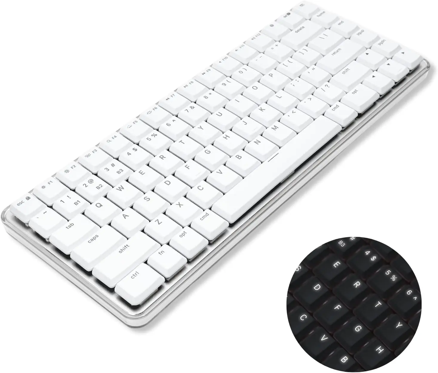 Macally 75% Wireless Mechanical Keyboard for Mac - Aluminum