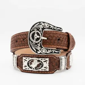 Men's Western Leather Belt with Conchos, Durable Cowboy Style Belt for Casual or Formal Wear, Comfortable Fit, Western Concho Belts, Cowboy Belts