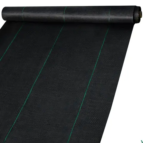 VEVOR 6 ft×300 ft Garden Weed Blocker PP Fabric, 2.4oz Premium Outdoor Polypropylene Ground Cover, High Permeability Woven Geotextile for Flower Beds, Agriculture Use, 1800 sq ft Cover, Blocks Grass Roots, Easy DIY Cut & Install