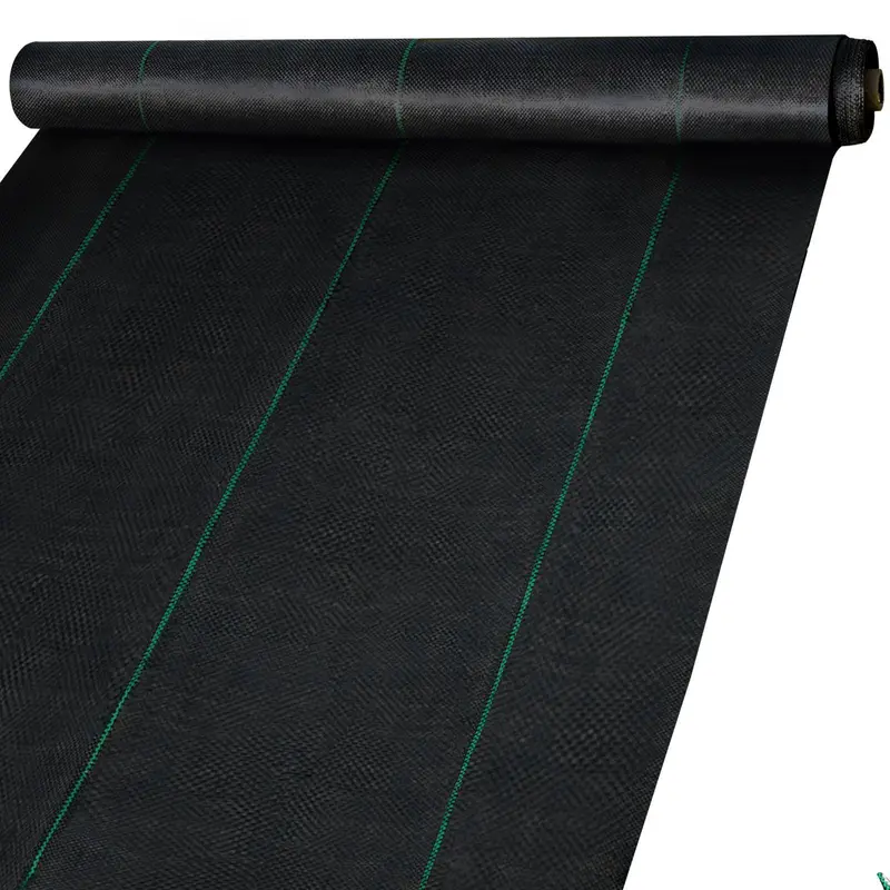 VEVOR 6 ft×300 ft Garden Weed Blocker PP Fabric, 2.4oz Premium Outdoor Polypropylene Ground Cover, High Permeability Woven Geotextile for Flower Beds, Agriculture Use, 1800 sq ft Cover, Blocks Grass Roots, Easy DIY Cut & Install
