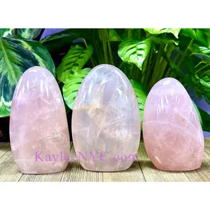 Wholesale Lot 3 pcs Natural Rose Quartz Freeform Polished
