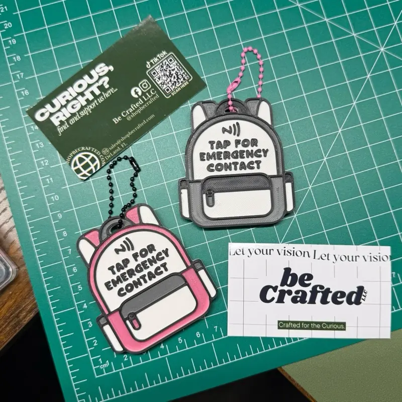 3D-Printed NFC-Enabled Emergency Contact Keychain