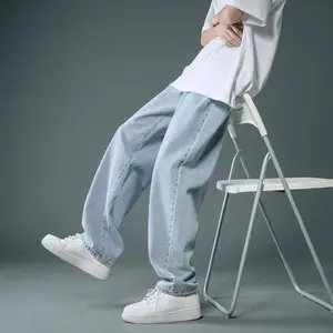 Men Casual Fashion Loose Jeans Street Wide Leg Trousers Pants Male Clothes Casual Trousers Ropa Hombre Cargo Baggy