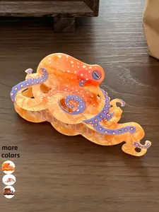Cute Octopus Hair Clip Claw, Novelty Design, Strong Hold Hair Accessory for Beach, Party, Daily Wear, Fun Ocean Animal Hair Decor for Women and Girls