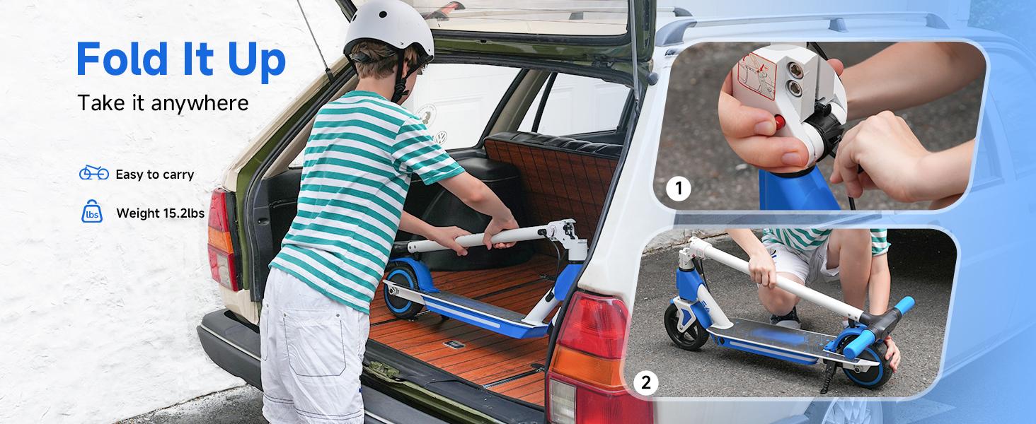 【Holiday Haul】LK3 Kids Electric Scooter (Ages 6 - 12): Magnetic Charging, 150W Motor, 3 - Speed Adjustable, LED Display, E - Brake & Foot Brake, Safe & Comfy Ride, 18V2.6Ah