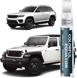 PW/GW Bright White Touch Up Paint for Jeep, Car Paint Pen Scratch Repair TwoInOne Touch Up Paint, Premium Car Scratch Remover for Deep Scratches