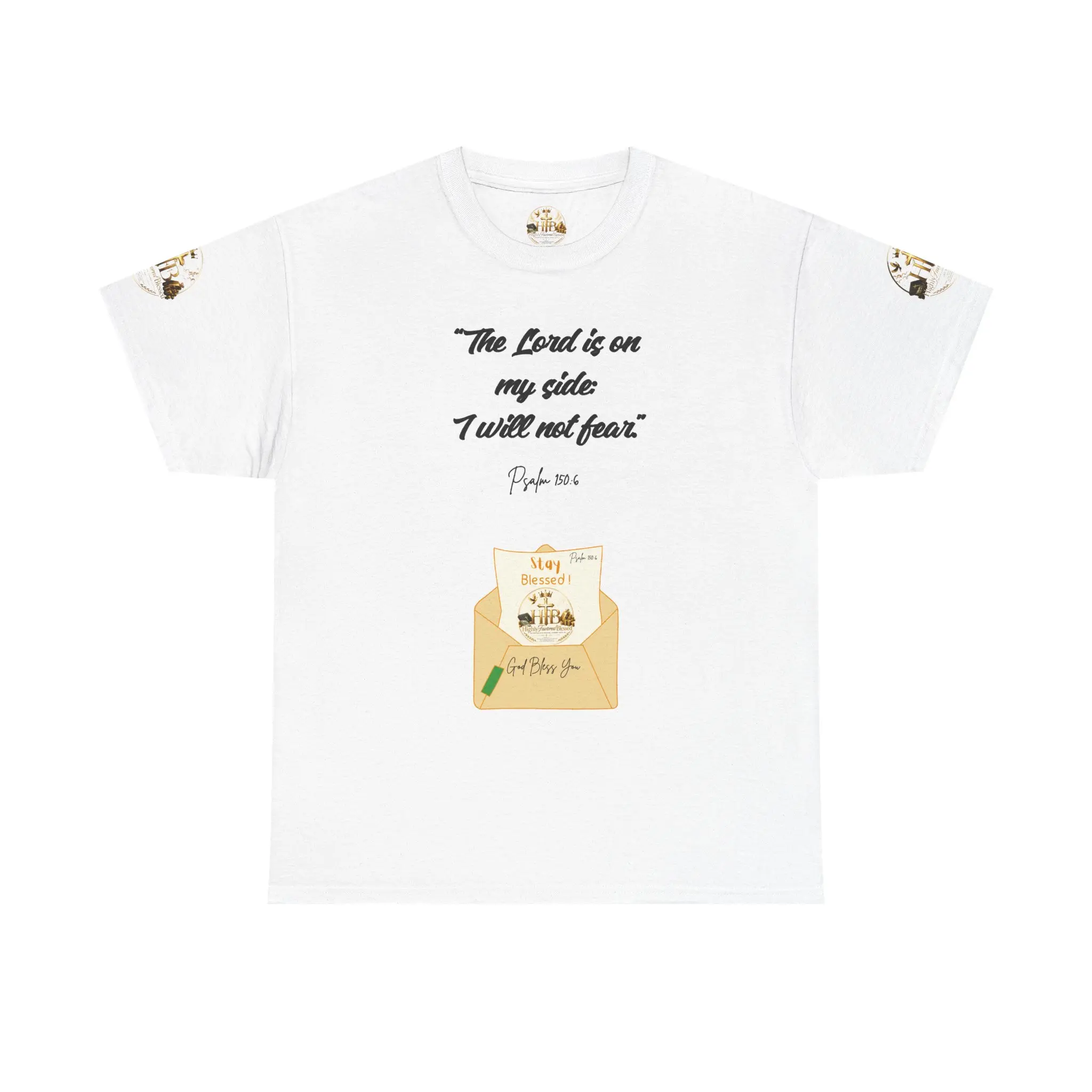 The Lord Is On My Side T-Shirt | Cross, God Bless You, Scripture Design
