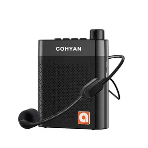 【COHYAN K6】 Bluetooth Voice Amplifier forTeachers, Portable Wireless Megaphone Speakerwith Wired Headset Microphone and Waistbandfor Classroom, Training, Yoga, Speech, MeetingTour Guides Audio Compact Noise  microphone headset pa system