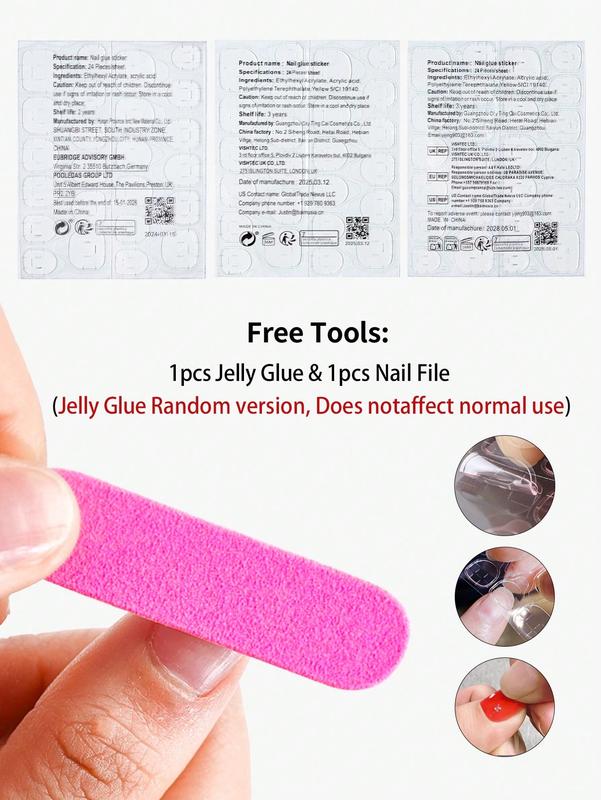 Square Fake French Nails False Long Nails Full Cover Acrylic Long Fake Nails for Women and Girls 24PCS Classic Touch 2 Medium Square White French Tips Press On Nails