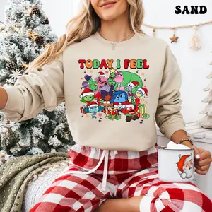Today I Feel Inside Out Xmas Sweatshirt, Emotion Inside Out Christmas Shirt, Joy Anxiety Anger Sadness Ennui Inside Out Tee, Christmas Gifts for Fans 95