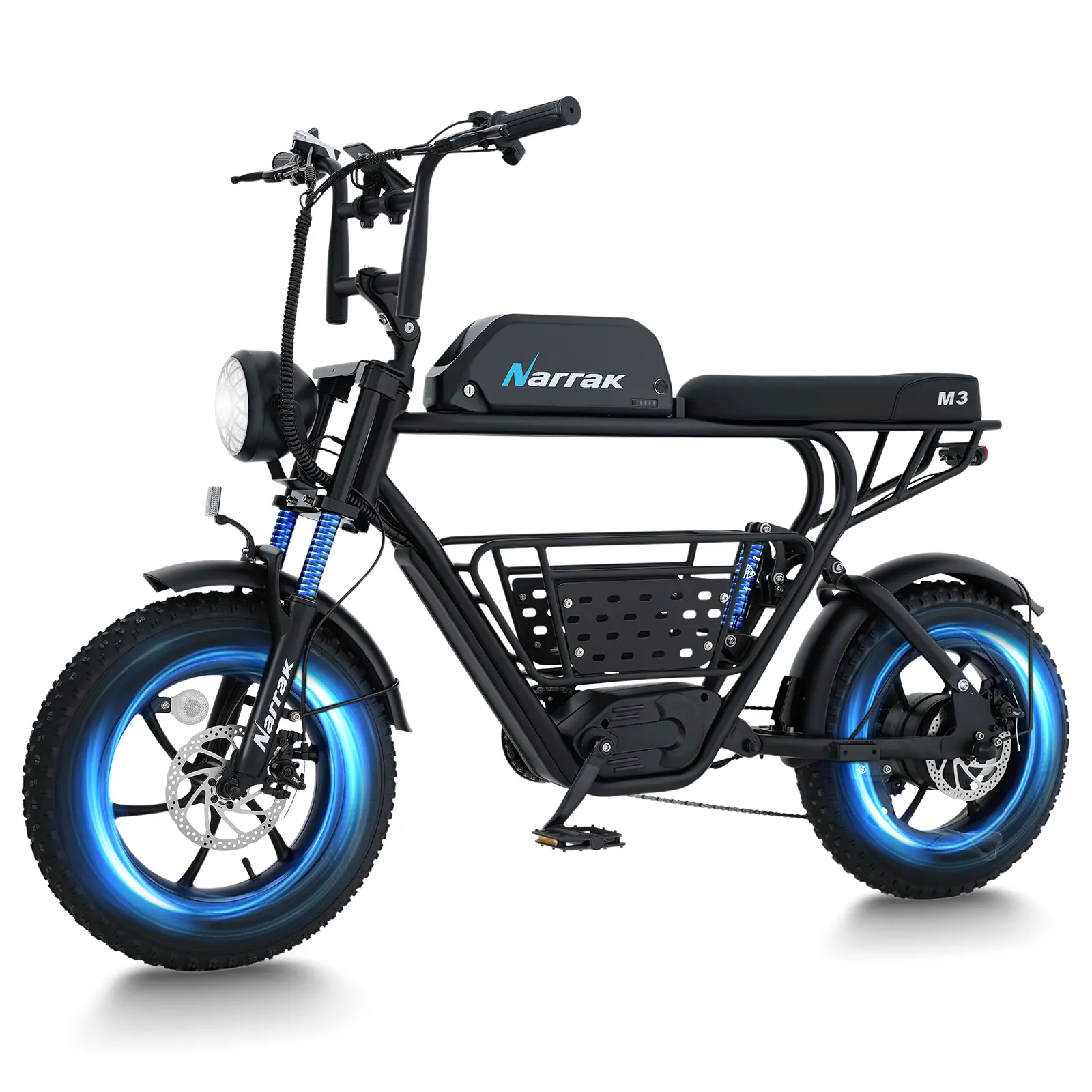 1100W Peak Electric Dirt Bike 16" Fat Tire E-Bike 48V 13Ah Removable Battery Off-Road Electric Bicycle for Adults for Adults Adventure Riding