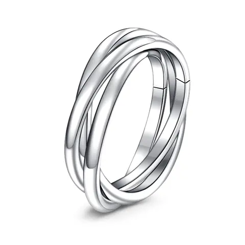 Fashion Criss Cross Design Promise Ring Statement Ring, Beautiful Rings Stainless Steel Anxiety Rings Jewelry, Engagement Wedding Band Anniversary Holiday Gift for Women Men Girlfriend Couples