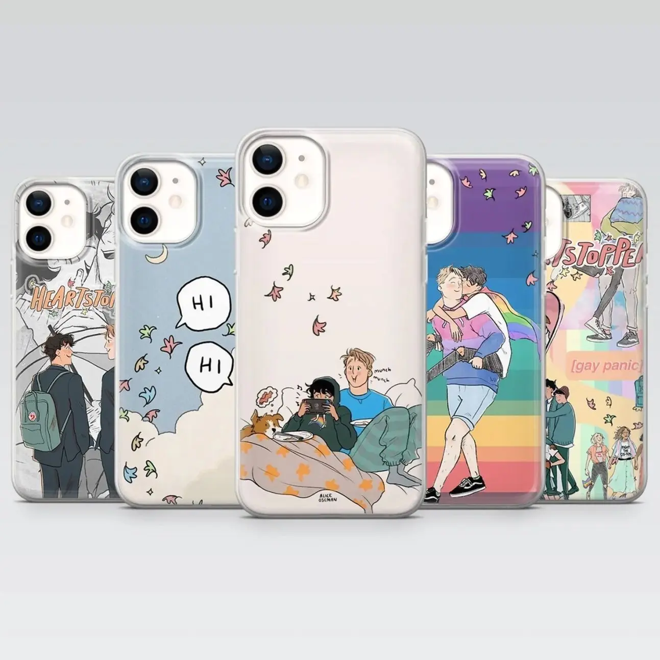 Heartstopper Phone Case LGBTQ Series Cover for iPhone 17, 16Pro, 15, 14, 13, 12, Samsung S25, S24, S23, S22, A16, A56, A55, Pixel 10Pro, 9A