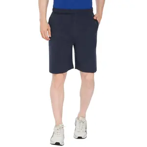 Mens Cotton Knit Shorts with Elastic Waistband and Inner Drawstrings