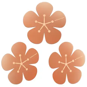 3Pcs Bird Bath Copper Purification Disk 99.99% Pure Copper Water Cleaning Discs 0.6mm Physical Clean Water for All-Season Universal Natural Fit for Outdoor Birdbaths, Bowls, Garden