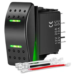 Nilight Waterproof Rocker Switch Toggle ON Off ON DPDT 7Pin 12V 24V Jumper Wires Winch Pump Switches for Cars Trucks Caravans Boats RV SUV ATV UTV