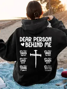 Dear Person Behind Me Hoodie – Christian 2-Sided Faith Graphic Pullover, Made in USA