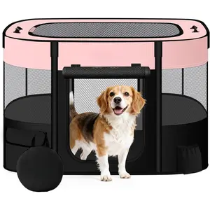 Pet Puppy  Playpen, Large  Tent Crates Cage Indoor/Outdoor, Portable Exercise Playpen for , Foldable Pop Up  Kennel Playpen with Carring Case (L, )