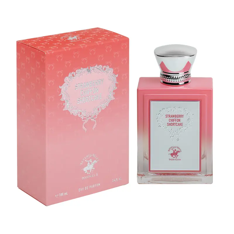 Beverly Hills Polo Club | Strawberry Chiffon Shortcake Gourmand Eau de Parfum 3.4oz  for Women - Sweet Fruity Gourmand with Strawberry & Vanilla - Long-Lasting Fruity, Creamy, Sweet Notes | Ideal for Everyday & Special Occasions