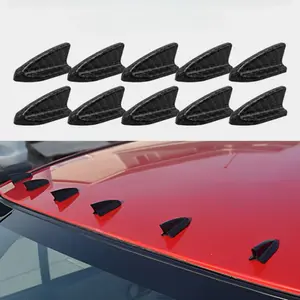 10 One Car Modification Fittings Pointed Stickers Shark Fin Car Roof Tail Car Body Decoration Modification Parts Car Antenna