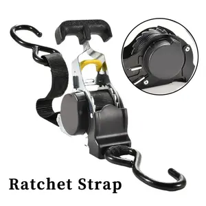 Retractable Auto Ratchet Strap Automatic Shrink Bundle Tape Retractable Belts For Motorcycles Load Luggage Straps