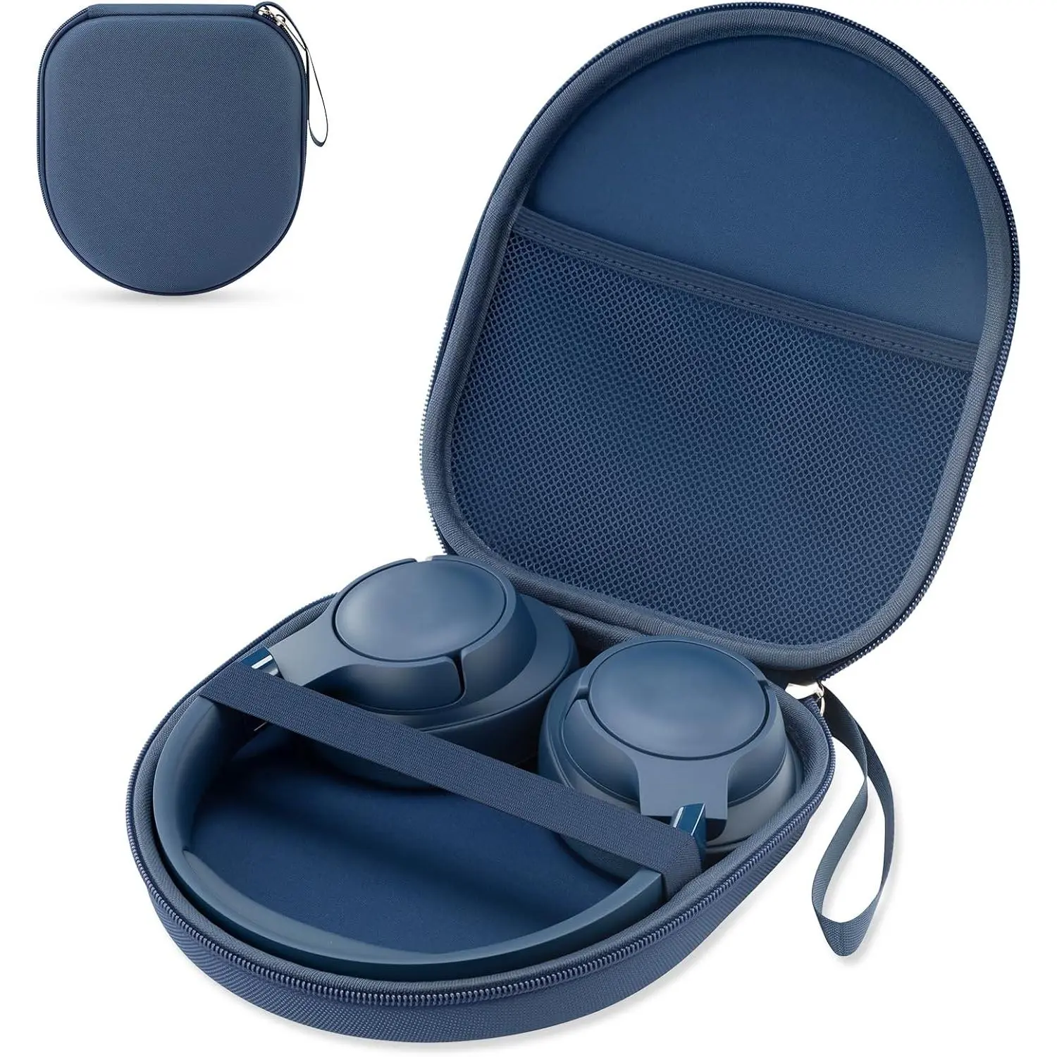 F-HPS29 Durable Headset Case with Double Protection, Dual Zip Closure, Pocket & Storage Space, Compatible with JBL Tune 510BT 520BT 720BT 770NC 660NC 670NC & Sony WH-CH720N WH-CH520 Wireless Noise Canceling Headphones, Portable Travel Case (Blue)