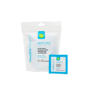 Healthy Hoohoo Biodegradable Gentle Wipes - Individually Wrapped, Flushable, Cleansing Feminine Wipes for the Vulva, Body, Face