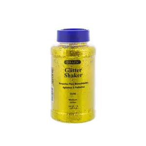 Bulk Gold Glitter Shakers, 12 Pack Case of 1 lbs Jars, Fine Sparkling Powder for Nail Arts, Crafts, and Artists