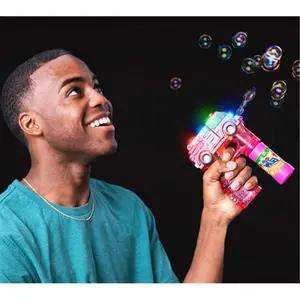 Blinkee LFTBMBSE Light Up Fire Truck Bubble Machine Blower with Sound Effects