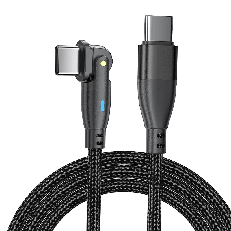 180° Bending Type C To Type C Data Cable, 1 Count 60W Fast Charging Data Cable, Mobile Phone Charging Cable, USB Charge, USB C Cables