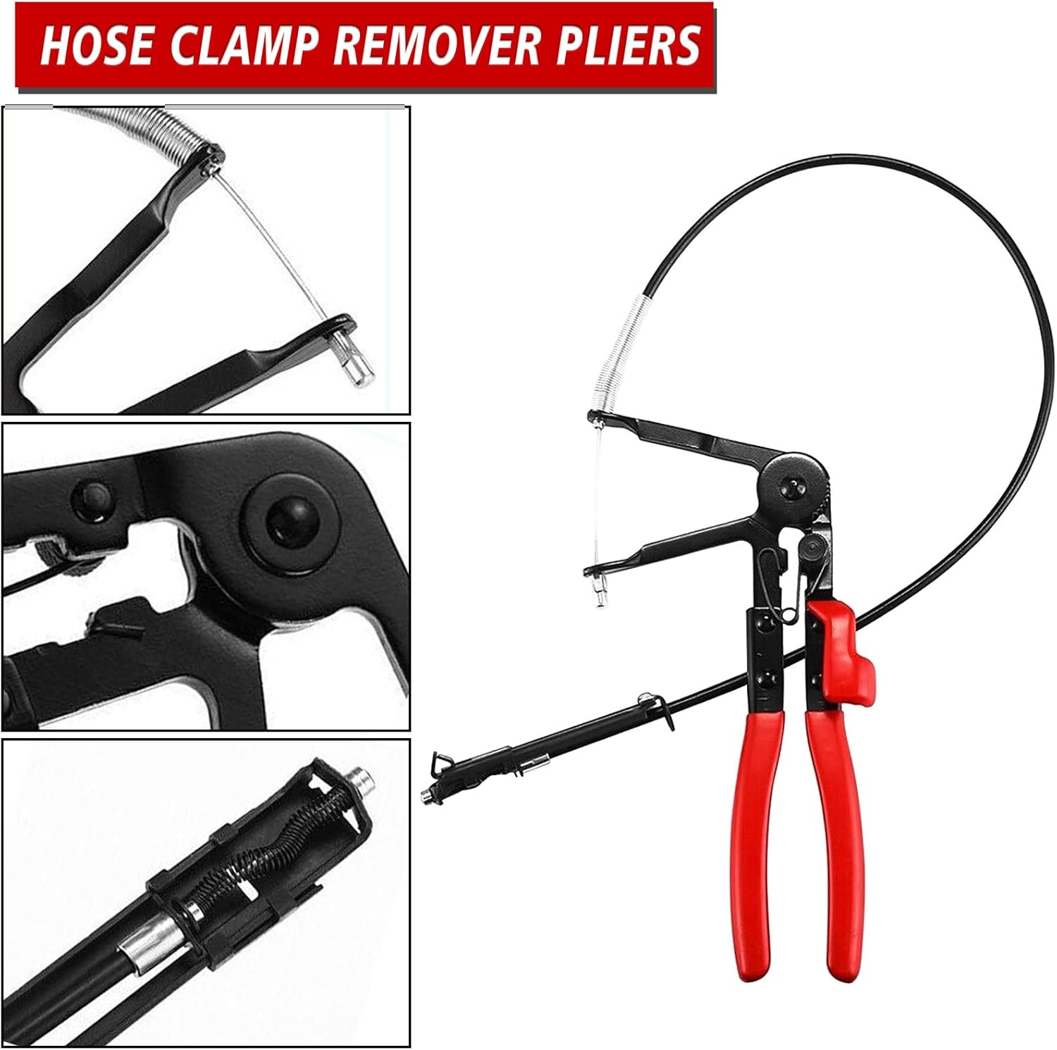 1pc Flexible Clamp Tight Wire Tool with Cable for Car Repairs, Practical Hose Clamp Removal Tool, Ring Clamp Pliers & Flat-band Tools