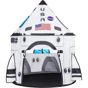Rocket Ship Play Tent Pop up Play Tent Kids Indoor Outdoor Spaceship Playhouse Tent Set